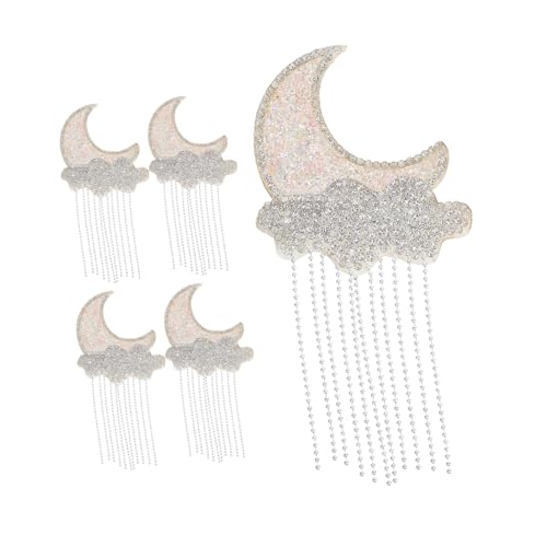 OSALADI 5 Stück Selbstklebende Mond Wolken-patches mit Kristall-strass und Quaste Glitzernde Applikationen für DIY Kleidung Taschen Schuhe und Handyhüllen Hitzefest Vielseitige Verzierung OSALADI 5 Stück Selbstklebende Mond Wolken-patches mit Kristall-strass und Quaste Glitzernde Applikationen für DIY Kleidung Taschen Schuhe und Handyhüllen Hitzefest Vielseitige Verzierung von OSALADI
