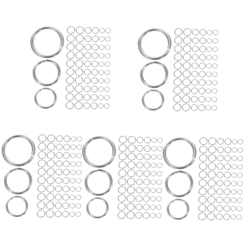 OSALADI 5 Stück Silber Jump Ringe Vielseitige Verbindungselemente für Schmuckherstellung und Reparatur pro Packung Langlebig und Leicht für Armbänder von OSALADI
