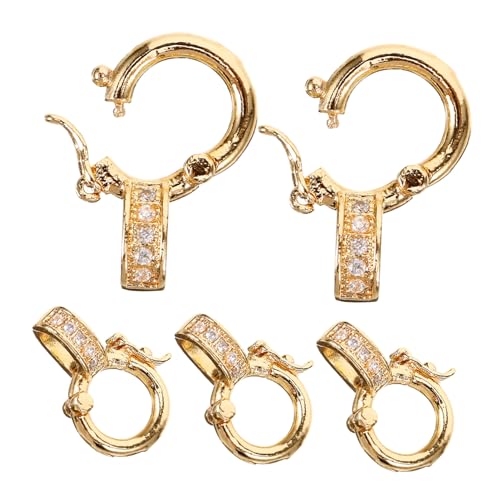 OSALADI 5 Stück Teiliges Armbandverschluss Vielseitige Schmuckverbinder für DIY Projekte Metallische Klemmverschlüsse Gold Einfach zu Handhaben und Langlebig für und Armbänder OSALADI 5 Stück Teiliges Armbandverschluss Vielseitige Schmuckverbinder für DIY Projekte Metallische Klemmverschlüsse Gold Einfach zu Handhaben und Langlebig für und Armbänder von OSALADI
