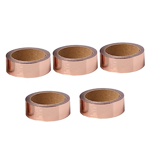 OSALADI 5 Stück Teiliges Bronzing Masking Tape Dekorative Klebebänder Roségold für Scrapbooking Planner und Diy Projekte für Zuhause und Büro von OSALADI