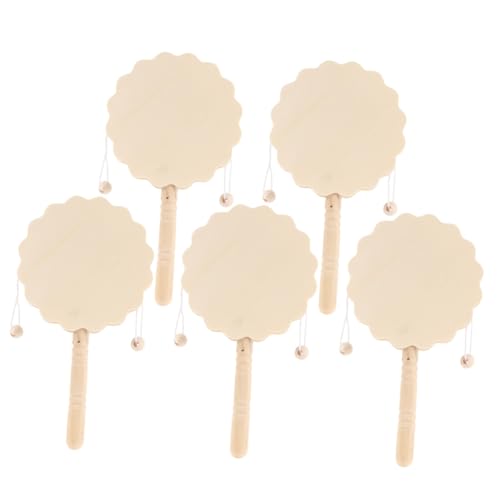 OSALADI 5 Stück Teiliges DIY Holz Rasseltrommel zum Bemalen Glatte Oberfläche Handliches Musikinstrument für Hand Auge Koordination Originelles Bastelspielzeug Langlebiges Material OSALADI 5 Stück Teiliges DIY Holz Rasseltrommel zum Bemalen Glatte Oberfläche Handliches Musikinstrument für Hand Auge Koordination Originelles Bastelspielzeug Langlebiges Material von OSALADI