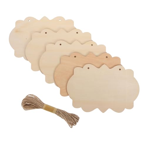 OSALADI 5 Stück Teiliges Holzschilder zum Basteln Große Unbemalte Holztafeln aus Basswood mit Hanfschnur Vorinstallierte Aufhängung DIY Tür Wanddeko für Malerei und Weihnachtsdekoration OSALADI 5 Stück Teiliges Holzschilder zum Basteln Große Unbemalte Holztafeln aus Basswood mit Hanfschnur Vorinstallierte Aufhängung DIY Tür Wanddeko für Malerei und Weihnachtsdekoration von OSALADI