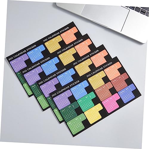 OSALADI 5 Stück Teiliges Index Bunte Monatsaufkleber Praktische Notizblock Etiketten Vielseitig für Kalender Tagebuch Planer Büro und Studium Geeignet von OSALADI