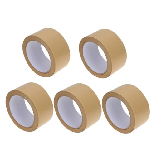 OSALADI 5 Stück Teiliges Kraftpapier Klebeband Breit Lang Dekoratives DIY Papier Tape mit Starker Haftung Abrieb Wasserbeständig für Geschenkverpackung und Bastelprojekte von OSALADI