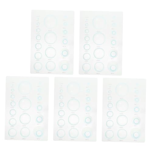 OSALADI 5 Stück Teiliges Quilling Schablonen Set Kunststoff mit Maßstab Gewölbter konvexer Kugelform Styler Vielseitiges Papier Bastelwerkzeug für DIY Dekorationen und Handgemachte Kunst von OSALADI