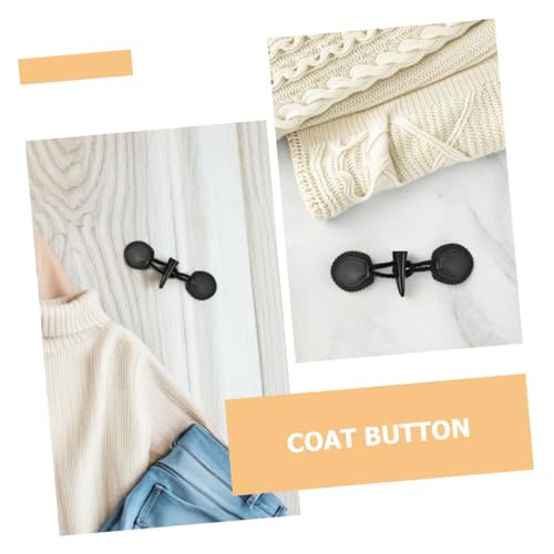 OSALADI 5 Stück Teiliges Resin Knopf Set mit Schwarzem Horn Knebelverschluss Langlebige und Stilvolle Mantelknöpfe für Dufflecoats Vielseitige Ersatzknöpfe für Jacken und Wollmäntel von OSALADI
