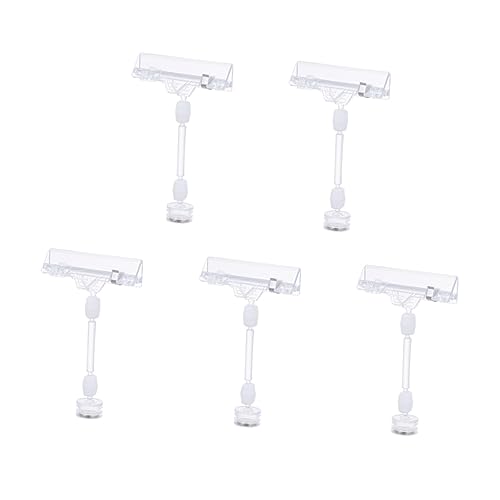OSALADI 5 Stück Teiliges Set Preisschildhalter mit Magnet Transparente Clip Halter für Werbung Etiketten und Namensschilder im Supermarkt Restaurant und Geschäft OSALADI 5 Stück Teiliges Set Preisschildhalter mit Magnet Transparente Clip Halter für Werbung Etiketten und Namensschilder im Supermarkt Restaurant und Geschäft von OSALADI