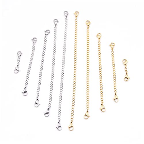 OSALADI 5 Stück Teiliges Set Verlängerungskette mit Doppeltem Lobster Clasp für DIY Schmuckherstellung Armband und Halskettenverlängerungen von OSALADI