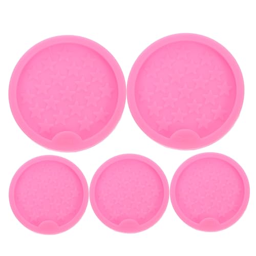 OSALADI 5 Stück Teiliges Silikon-resin-untersetzer-formen- Wiederverwendbare Epoxidharz-gießformen für Diy-coaster Antihaftbeschichtet Flexibel Robust für Heimdekoration und Bastelprojekte von OSALADI