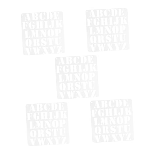 OSALADI 5 Stück Teiliges Wiederverwendbare Schablonen für Buchstaben Diy Malvorlagen Pet für Kreative Projekte für Scrapbooking Wandgestaltung und Gemeinsame Aktivitäten mit Freunden und von OSALADI