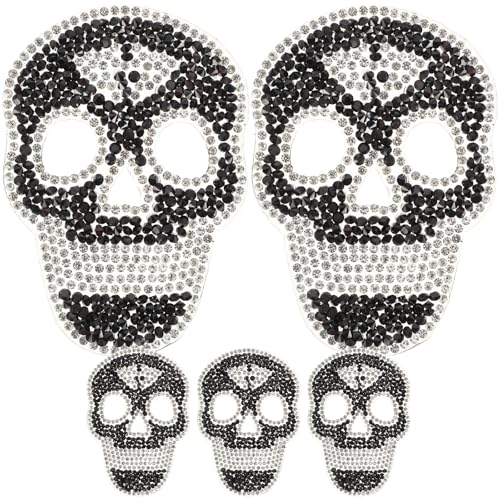 OSALADI 5 Stück Totenkopf-nähflicken, Bestickte Flicken für Kleidung, Diy-reparaturflicken für Jacken, Hüte, Taschen OSALADI 5 Stück Totenkopf-nähflicken, Bestickte Flicken für Kleidung, Diy-reparaturflicken für Jacken, Hüte, Taschen von OSALADI