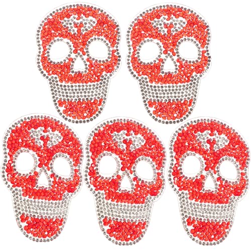 OSALADI 5 Stück Totenkopf-nähflicken, Bestickte Flicken für Kleidung, Diy-reparaturflicken für Jacken, Hüte, Taschen von OSALADI