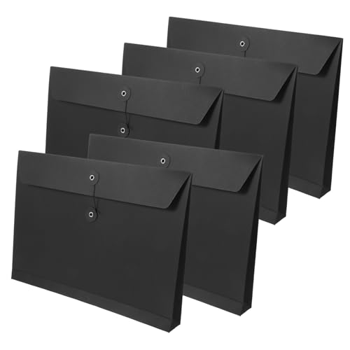 OSALADI 5 Stück Tüte Aus Kraftpapier Schule Organisatoren Unterlagen Dokumentenmappen Dokumententaschen Aus Papier Dokumentenumschläge Praktische Aktenordner Dicke Aktentaschen Black OSALADI 5 Stück Tüte Aus Kraftpapier Schule Organisatoren Unterlagen Dokumentenmappen Dokumententaschen Aus Papier Dokumentenumschläge Praktische Aktenordner Dicke Aktentaschen Black von OSALADI