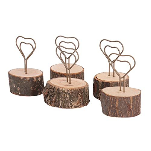 OSALADI 5 Stück Vintage Holz Foto und Notizenhalter Dekorative Kartenclips mit für Hochzeit Büro und Zuhause für Fotos und Nachrichten von OSALADI