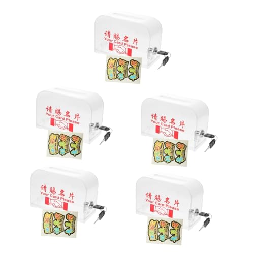 OSALADI 5 Stück Visitenkartenbox mit Schloss Multifunktionale Kartenhalterung aus Robustem für Bürobedarf und Aufbewahrung von Visitenkarten Transparent und Platzsparend OSALADI 5 Stück Visitenkartenbox mit Schloss Multifunktionale Kartenhalterung aus Robustem für Bürobedarf und Aufbewahrung von Visitenkarten Transparent und Platzsparend von OSALADI