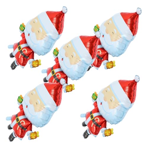 OSALADI 5 Stück Weihnachtsmann Ballons Weihnachtstischdekorationen Aluminiumfolienballons Weihnachtsparty Ballons Partyzubehör Weihnachtsparty Zubehör Weihnachtsparty Zubehör OSALADI 5 Stück Weihnachtsmann Ballons Weihnachtstischdekorationen Aluminiumfolienballons Weihnachtsparty Ballons Partyzubehör Weihnachtsparty Zubehör Weihnachtsparty Zubehör von OSALADI