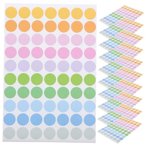 OSALADI 50 Blatt Bunte Klebepunkte Rund Selbstklebende Etiketten zum Beschriften Farbcodierung Markierungspunkte für Büro Schule Haushalt OSALADI 50 Blatt Bunte Klebepunkte Rund Selbstklebende Etiketten zum Beschriften Farbcodierung Markierungspunkte für Büro Schule Haushalt von OSALADI