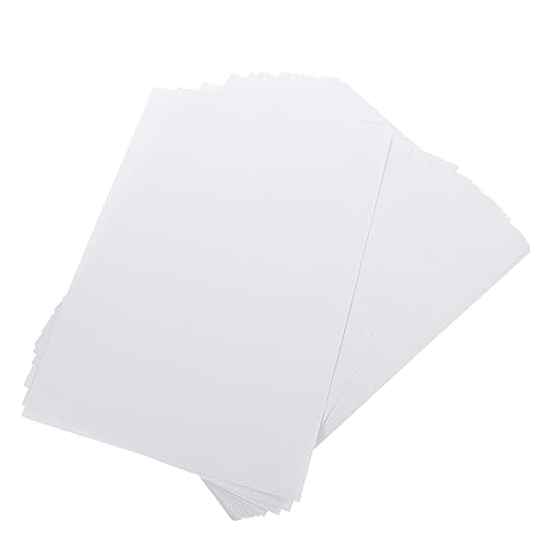 OSALADI 50 Blatt Druckbare Selbstklebende Etiketten Blanko Aufkleber Mattes Stickerpapier für Drucker für Adressetiketten und Diy Projekte von OSALADI