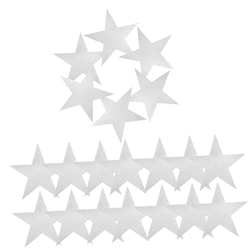 OSALADI 50 Blatt Silberne Glitzernde Stern Papierausschnitte Doppelseitige Sternform Bastelpapier Dekorationen für Pinnwand Klassenzimmer Party Wand und Grußkarten Deko OSALADI 50 Blatt Silberne Glitzernde Stern Papierausschnitte Doppelseitige Sternform Bastelpapier Dekorationen für Pinnwand Klassenzimmer Party Wand und Grußkarten Deko von OSALADI