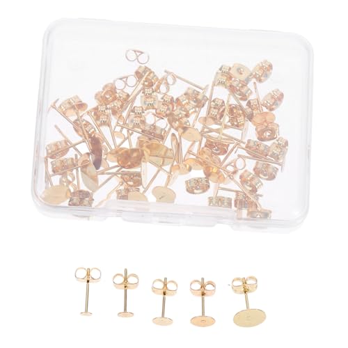 OSALADI 50 Satz Teiliges Edelstahl Ohrstecker Rohlinge Flachrund Ohrring Basen DIY Schmuckherstellung Kreative Designs für Damen und Bastler OSALADI 50 Satz Teiliges Edelstahl Ohrstecker Rohlinge Flachrund Ohrring Basen DIY Schmuckherstellung Kreative Designs für Damen und Bastler von OSALADI