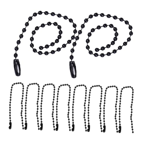 OSALADI 50 Stück Bunte Gedruckte Kugelkette aus Eisen Runde Dekorationskette Schwarz Vielseitige Anhängerkette für DIY Schmuck und Zubehör OSALADI 50 Stück Bunte Gedruckte Kugelkette aus Eisen Runde Dekorationskette Schwarz Vielseitige Anhängerkette für DIY Schmuck und Zubehör von OSALADI
