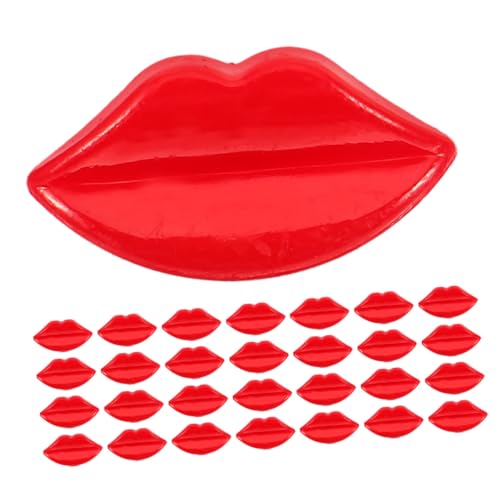 OSALADI 50 Stück Bunte Knöpfe für Puppen DIY Mund Zubehör Große Lippen Knöpfe Vielseitige Kleidungsknöpfe für Basteln und Puppenherstellung Kreative Nähaccessoires von OSALADI