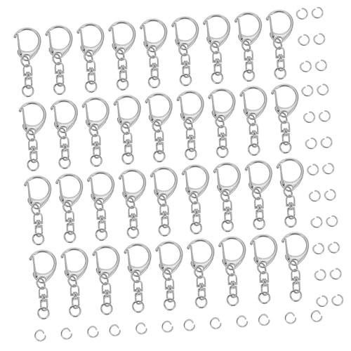 OSALADI 50 Stück C Förmige Schlüsselanhänger aus Langlebiger Zinklegierung Federbelastete Metallhaken mit Glatter Oberfläche für Schlüssel Taschen und Anhänger Praktisches DIY Zubehör OSALADI 50 Stück C Förmige Schlüsselanhänger aus Langlebiger Zinklegierung Federbelastete Metallhaken mit Glatter Oberfläche für Schlüssel Taschen und Anhänger Praktisches DIY Zubehör von OSALADI