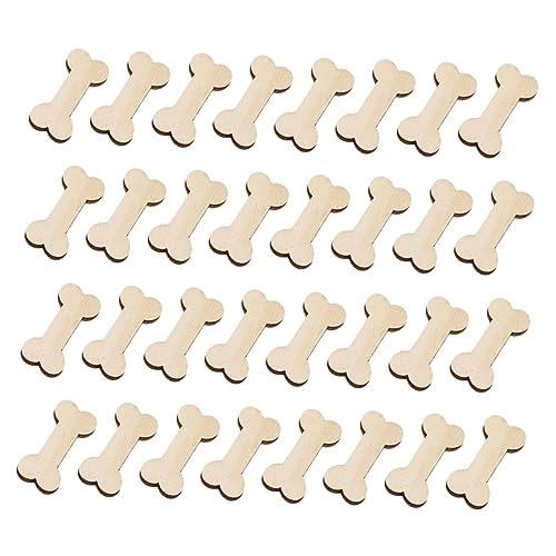 OSALADI 50 Stück DIY Holz Hundeknochen Holzscheiben Unvollendete Holzchips für Kreative Bastelprojekte für Dekorationen und Geschenkanhänger OSALADI 50 Stück DIY Holz Hundeknochen Holzscheiben Unvollendete Holzchips für Kreative Bastelprojekte für Dekorationen und Geschenkanhänger von OSALADI