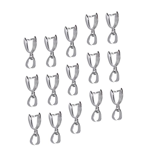 OSALADI 50 Stück DIY Schmuck Zubehör Hochwertige Klemmschlaufen für Perlen Anhänger und Weißgold für Armbänder und Schlüsselanhänger OSALADI 50 Stück DIY Schmuck Zubehör Hochwertige Klemmschlaufen für Perlen Anhänger und Weißgold für Armbänder und Schlüsselanhänger von OSALADI