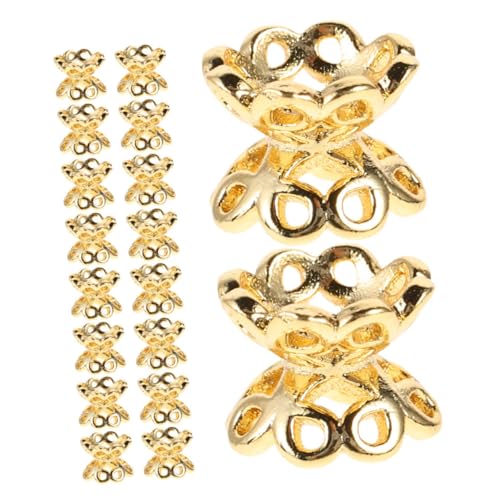 OSALADI 50 Stück Doppelseitige Hohl Perlenkappen Schmuck Spacer für Armbänder und Halsketten Robuste Metall Perlenkappen DIY Zubehör für Individuellen Schmuck OSALADI 50 Stück Doppelseitige Hohl Perlenkappen Schmuck Spacer für Armbänder und Halsketten Robuste Metall Perlenkappen DIY Zubehör für Individuellen Schmuck von OSALADI