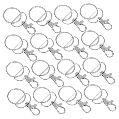 OSALADI 50 Stück Drehbare Schlüsselanhängerhaken Schlüsselanhänger Bastelset DIY Schlüsselanhänger Zubehör Schlüsselring Clips Schlüsselanhänger Bastelzubehör D Ring Drehbarer von OSALADI