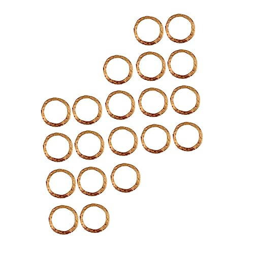 OSALADI 50 Stück Earring Embossing Ringe Umweltfreundliche Messing Ohrring Charms Runde Anhänger DIY Schmuckherstellung Zubehör Leicht und Langlebig von OSALADI