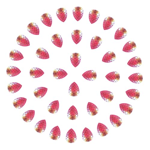 OSALADI 50 Stück Flache Strasssteine zum Basteln Umweltfreundliche Resin dekosteine in Tropfenform Funkelnde Schmucksteine für Kleidung DIY Schmuck Handwerk und Silvester Tischdeko von OSALADI
