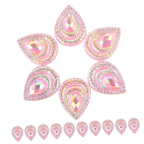 OSALADI 50 Stück Flatback-perlen Charme Reiz Form Verschönerung Verzerrungen Tränen Strass Zum Basteln Wohnung Nähen Für Strassdekor Strass-kit Rosa Plastik OSALADI 50 Stück Flatback-perlen Charme Reiz Form Verschönerung Verzerrungen Tränen Strass Zum Basteln Wohnung Nähen Für Strassdekor Strass-kit Rosa Plastik von OSALADI