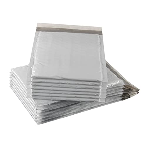 OSALADI 50 Stück Graue Selbstklebe Luftpolster Versandtaschen für Sicheren Versand von Werten und Digitalprodukten Vielseitige Anwendung Stoßfest und Kratzfest von OSALADI