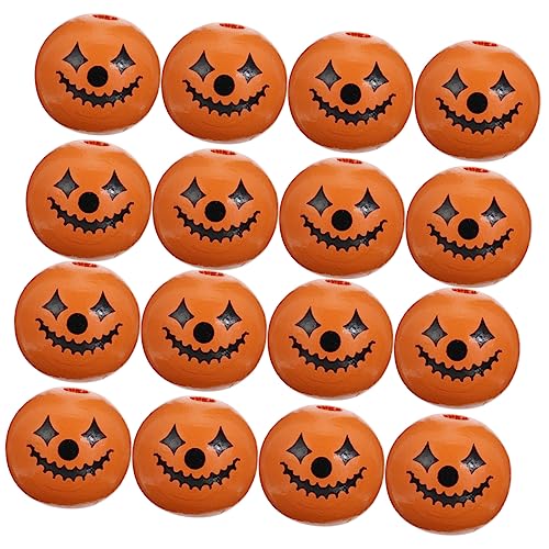 OSALADI 50 Stück Halloween Holzperlen mit Gesichtsdesign Runde Bastelperlen für DIY Schmuck Handwerkszubehör und Partydekorationen OSALADI 50 Stück Halloween Holzperlen mit Gesichtsdesign Runde Bastelperlen für DIY Schmuck Handwerkszubehör und Partydekorationen von OSALADI