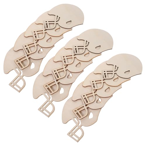 OSALADI 50 Stück Holz Footballhelm Ornamente Unlackierte Holzscheiben Footballhelm Dekorationen Party Dekorationen Zum Thema Fußball Holz Fußball Mittelstück DIY Holzspäne Beige OSALADI 50 Stück Holz Footballhelm Ornamente Unlackierte Holzscheiben Footballhelm Dekorationen Party Dekorationen Zum Thema Fußball Holz Fußball Mittelstück DIY Holzspäne Beige von OSALADI