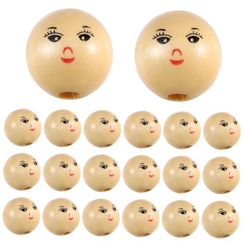 OSALADI 50 Stück Holzperlen Bälle Lose Perlenform Gesichter Gesichtsperlen Vorperlen Für Abstandshalter Charms Perlen Ton Zum Basteln Mit Zahlenperlen Runde Perlen OSALADI 50 Stück Holzperlen Bälle Lose Perlenform Gesichter Gesichtsperlen Vorperlen Für Abstandshalter Charms Perlen Ton Zum Basteln Mit Zahlenperlen Runde Perlen von OSALADI