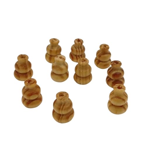 OSALADI 50 Stück Holzperlen Gourd Form Diy Hohe Hohler Holzperlen für Bastelprojekte für Heim und Partydekoration von OSALADI