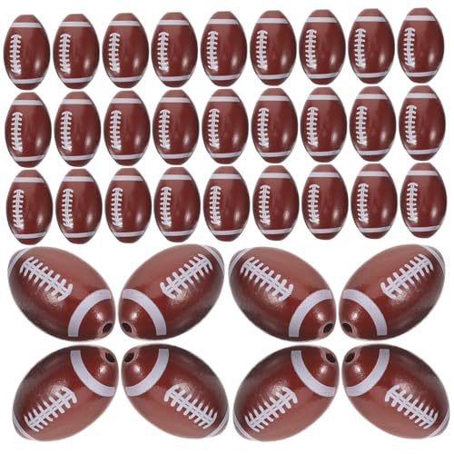 OSALADI 50 Stück Holzperlen Rugby Sport Abstandshalter für Schmuckherstellung Robuste DIY Perlen für Armbänder Halsketten Natürliche Holzmaterialien für Kreative Bastelprojekte OSALADI 50 Stück Holzperlen Rugby Sport Abstandshalter für Schmuckherstellung Robuste DIY Perlen für Armbänder Halsketten Natürliche Holzmaterialien für Kreative Bastelprojekte von OSALADI