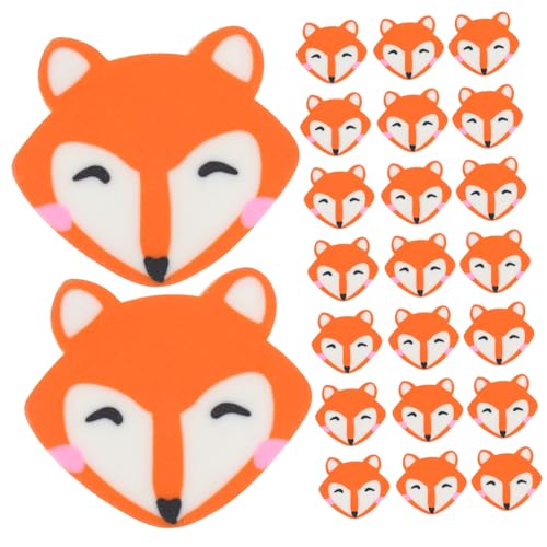 OSALADI 50 Stück Kleiner Fuchs-radiergummi Schule Schreibwaren Für Lustige Radiergummis Tier-radiergummi Radiergummis Schreiben Fuchs-radiergummis Kindergäuer Orange von OSALADI