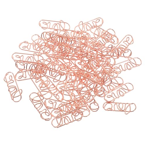 OSALADI 50 Stück Kreative Papierclips Roségold Flexible Büroklammern für Dokumente Fotos und Notizen Leicht und Platzsparend für Zuhause Büro von OSALADI
