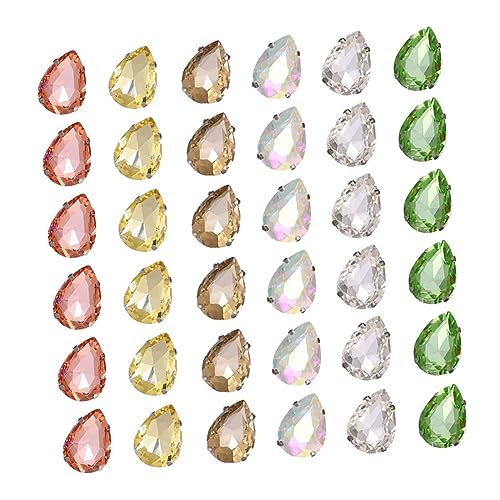 OSALADI 50 Stück Kristall Krallen Strasssteine Wasserfall Näh Strasssteine Teardrop für Bekleidung Mischfarben Diy Schmuckzubehör OSALADI 50 Stück Kristall Krallen Strasssteine Wasserfall Näh Strasssteine Teardrop für Bekleidung Mischfarben Diy Schmuckzubehör von OSALADI