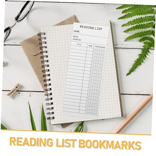 OSALADI 50 Stück Lesezeichen Leselisten Karte Blanko Papier für Persönliche Bibliotheken Lesetagebuch Tracker für Schüler Lehrer ohne Loch OSALADI 50 Stück Lesezeichen Leselisten Karte Blanko Papier für Persönliche Bibliotheken Lesetagebuch Tracker für Schüler Lehrer ohne Loch von OSALADI