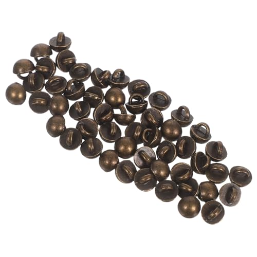 OSALADI 50 Stück Mini Metallknöpfe Pilz-schaftknöpfe in Antik Bronze für DIY Handwerk Puppenkleidung Stofftiere Vielseitige Leichte und Stabile Knöpfe für Nähprojekte von OSALADI