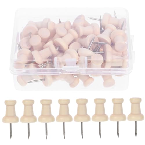OSALADI 50 Stück Patchwork Fixing Nadel Dekorative Tacks Zubehör für Korkplatten Reißnägel für die Wand Reißnägel und Stecknadeln süße Reißnägel Stifte Metall Beige von OSALADI