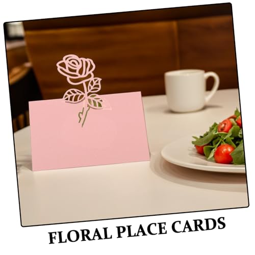 OSALADI 50 Stück Perlrosa Hochzeit Platzkarten mit Filigranen Rosenmuster Namenskarten für Tischdekoration Sitzplatzkennzeichnungssystem für Hochzeitsfeier und Besondere OSALADI 50 Stück Perlrosa Hochzeit Platzkarten mit Filigranen Rosenmuster Namenskarten für Tischdekoration Sitzplatzkennzeichnungssystem für Hochzeitsfeier und Besondere von OSALADI