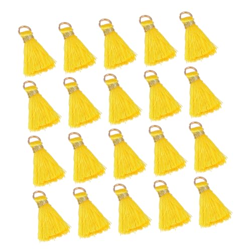 OSALADI 50 Stück Quasten Zubehör Jumbo Schlüssel Stichworte Beute Party Bastelquaste Mini-Quaste kleine Quaste DIY Quaste Rayon Yellow OSALADI 50 Stück Quasten Zubehör Jumbo Schlüssel Stichworte Beute Party Bastelquaste Mini-Quaste kleine Quaste DIY Quaste Rayon Yellow von OSALADI