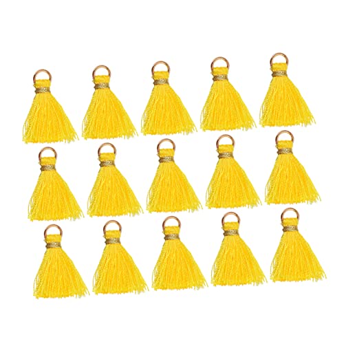 OSALADI 50 Stück Quasten seidige handgemachte Quaste für Gold DIY Quaste Mini-Quaste Rayon Yellow OSALADI 50 Stück Quasten seidige handgemachte Quaste für Gold DIY Quaste Mini-Quaste Rayon Yellow von OSALADI
