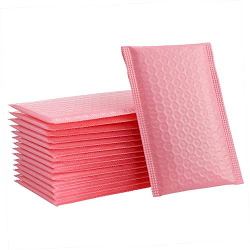OSALADI 50 Stück Rosa Luftpolster Versandtaschen Selbstklebende Verpackungsumschläge für Schmuck und Kleine Produkte Robust Leicht für Kleine Unternehmen von OSALADI